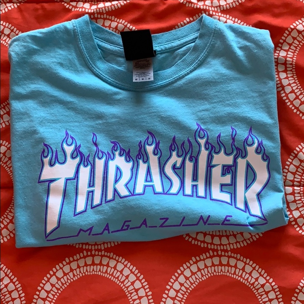 Thrasher Sky Blue Flame Unisex T-Shirt